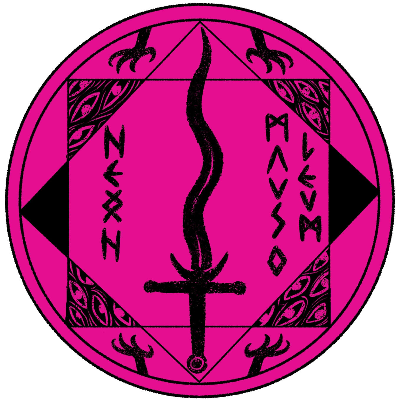 Neon Mausoleum Sticker Design